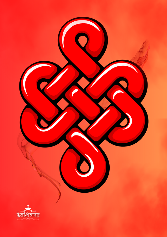 Endless Knott β 180Β° South Direction (Red)